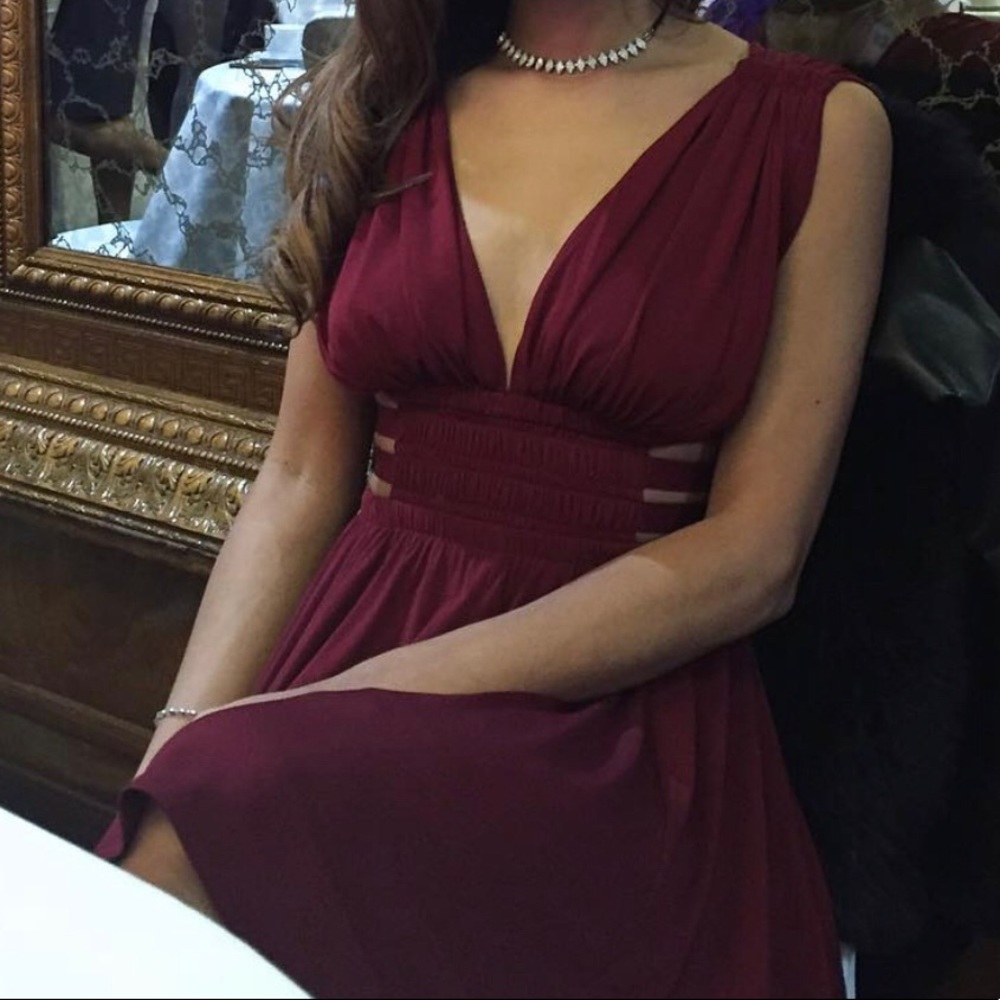 Maroon / burgundy cocktail dress